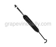 Used Vintage Stove Adjustable Oven Door Spring. This style is used on several vintage stove brands.

Very good tension.

MEASUREMENTS: Overall Closed Length 4-3/4"  /  Extended Length 6-3/4"   /   Coil 5/8"

Above measurements do not include the 1-3/4" adjustable threaded post.
