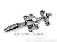 New Chromed GE Monitor Top Door Handle with New Chrome Door Latch
Fits the GE Monitor Top Refrigerator Doors.
Included: Handle, 1 Latch Bracket & 6 original screws
All of our new chromed parts are Triple Plated (copper, nickel, chrome).