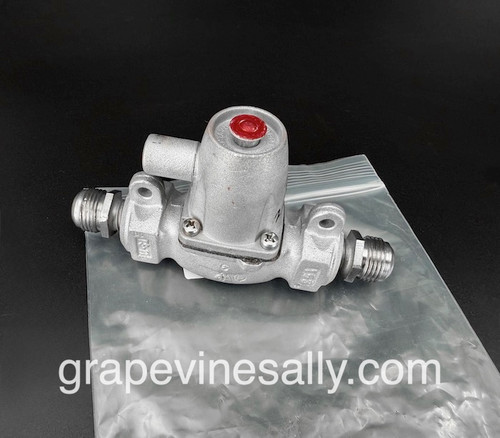 LIMITED SUPPLY - Vintage Robertshaw TS-11 Factory Re-Built Safety Valve. This safety valve is guaranteed to work like a new. Warranty One Year. GAS CONNECTION - Inlet/Outlet - 1/4" pipe thread. IN/OUT fittings included.

A ONE YEAR WARRANTY IS INCLUDED.

 "RE-BUILT" When we use this term, this means we at GrapevineSally have had the part newly RE-BUILT by factory professionals with over 50 years of experience working with vintage thermostats, safety valves and related gas products. It also means that the thermostat or safety valve HAS NOT BEEN USED post re-build and will perform as new. All re-built thermostats and safety valves are original vintage parts.

There are NO REFUNDS, RETURNS or EXCHANGES on re-built thermostats or safety valves. 

 We recommend you have a certified professional or company with experience in this area install this part.