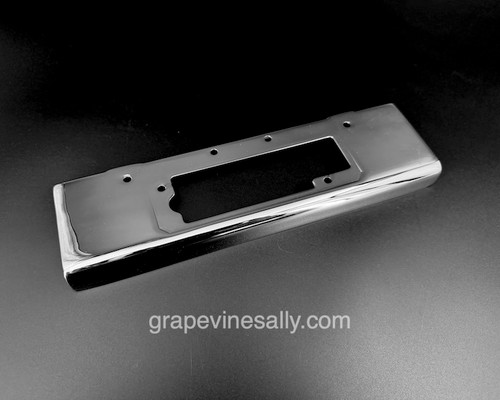 NEW CHROMED Vintage Wedgewood Stove Top Clock Mounted Safety Valve Base Plate. Mounts on the top of the rear backsplash with two 'L' brackets (not included).

MEASUREMENTS: 
Base Plate: Width - 11.0"  /  Depth - 3-1/8"   /  Mounting Holes 10.0" 

ALL OF OUR NEW CHROMED PARTS ARE 'TRIPLE PLATED' (copper, nickel, chrome)