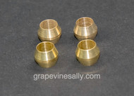 Four 7/16 ferrules new in package - fits 7/16" tubing 
These are used with the 7/16 tubing traditionally used on most vintage stoves. The 7/16" gas tubing connects most oven thermostats and most safety valves. 
We recommend you consult with a certified professional or a company with a working knowledge of vintage gas stoves, and gas related products prior to the installation of this part.
