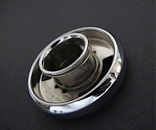 Original Vintage Wilcolator OVEN CONTROL KNOB Bezel Ring. This chrome ring is an original with NEW CHROME. Spring is in very good condition - tension is excellent. Rear Sleeve Depth: 1/8"