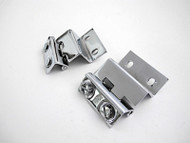 A Set of Two Original NEW CHROMED Vintage O'Keefe & Merritt Stove Top Hinges.

Four new chromed screws are included. 

Measurements: Hinge Width: 2.0"  /  Screw Holes are 1-1/8" OC 