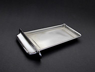 Vintage 1940's-1950's O'Keefe & Merritt gas stove new chromed center griddle grease drip tray.  MEASUREMENTS: 9-7/8 x 4-5/8 