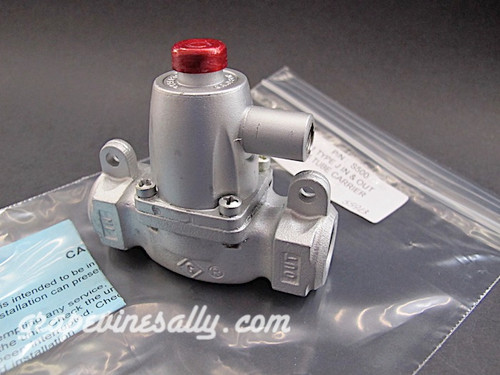 Vintage Robertshaw TS-11 Factory Re-Built Raised Button Safety Valve. This safety valve is guaranteed to work like a new. Warranty 1 Year. GAS CONNECTION - Inlet/Outlet - 7/16 Compression