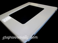 Original Vintage O'Keefe & Merritt USED Porcelain Enameled Outer Oven Window Door Panel. This is an original OM panel, it is in very nice bright and shiny condition. There are a couple of touched up chips around the handle mounting screw holes - they are not seen once the handle is installed. Please be certain you are OK with this detail prior to making your purchase -
MEASUREMENTS: Width 17-3/4" / Height 15-1/4" (measured from rear)
