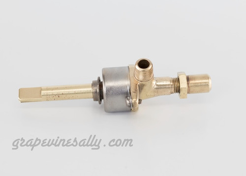 Original Vintage Tappan Deluxe Gas Burner Control Valve. The stem turns smoothly and the threads are in good condition. Overall length 4-1/4". Knob stem length is 1-5/8". These Tappan valves are extremely rare and hard to find.

THIS VALVE IS USED. Please note, we recommend you have a certified professional or company with experience in this area inspect these parts prior to installation. 