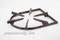 Original 1960's Vintage O'Keefe & Merritt Gas Stove USED PORCELAIN ENAMELED Burner Grate /  Open Style. 

MEASUREMENTS: Stand up on flat side, measure underside of grate, outer edge of ring to outer edge of ring:

Horseshoe Ring Width 7-3/4"  /  Horseshoe Ring Height 8-1/2"