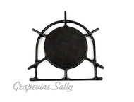 Original Vintage Wedgewood Stove Very Nice USED Porcelain Enameled stove top burner grate. Used grates have normal scuff wear, this might include small porcelain chips. All of our used grates are very solid grates.

MEASUREMENTS: 8.0" side to side of horseshoe ring - 8-1/4" to top of ring from flat edge - 5.75" simmer/warmer plate.

If you need the 8.25" ring width grate, we have those as well as other Wedgewood style USED & NEW PORCELAIN ENAMELED grates. 