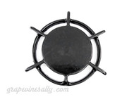 Original Vintage O'Keefe & Merritt Stove USED PORCELAIN ENAMELED Burner Grate / Simmer Plate Style. The porcelain enamel shows normal wear. There will be normal 'scuff' from pots and pans. However, these used grates do not have any chipped porcelain enamel.

If a used grate has any chips, we will note that in our descriptions. All of our used grates are very solid grates. They fit the single peg hole OK&M stove tops. One fat peg on underside ring.

Regarding Cleaning:

We clean the heavy grease (if any), but you still may want to give it a more thorough cleaning. (Super-Clean in the purple container on Amazon works great.)

 MEASUREMENTS: Ring Diameter 8-3/8"