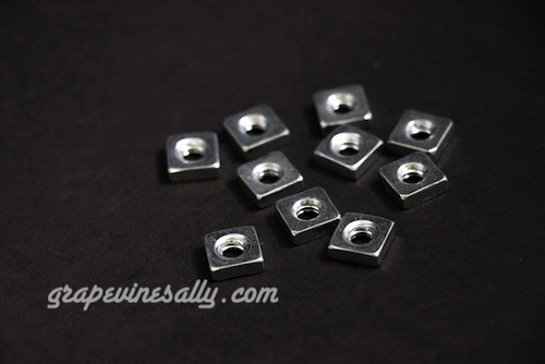 NEW Pack of 10 - Vintage Stove Square Nuts - FREE SHIPPING.

These are new, they are exact replicas of the square nuts used in the 40's and 50's on the Wedgewood, O'Keefe & Merritt and many other vintage stove brands. Used with the slotted truss and pan screws (sold separately) they fastened a variety of panels on your stove. Working with new screws and nuts save time and add to the 'period' look of your renovation.