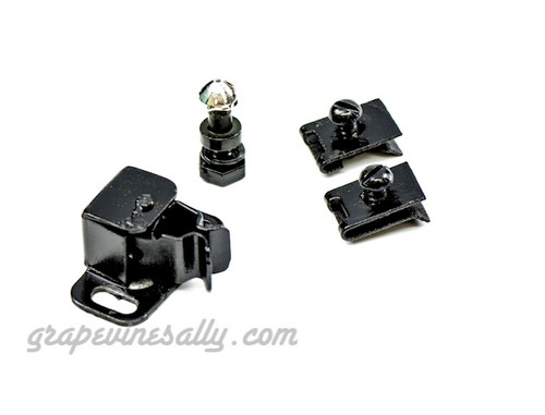 Vintage 36" Wedgewood Gas Stove Left Storage Door Latch. This is a very nice used latch set... and your storage door will stay closed again. 

 