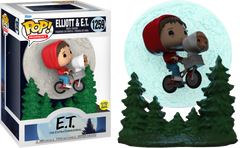 E.T. The Extra-Terrestrial - Elliott & E.T. Flying Over Moon Glow in the Dark Movie Moments Pop! Vinyl Figure 2-Pack