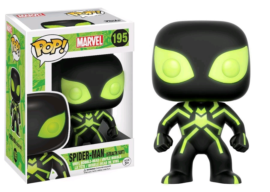 spider man stealth suit goggles up funko pop