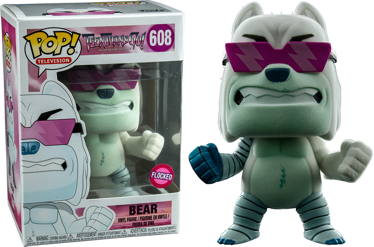 The Night Begins to Shine Bear Flocked Exclusive Pop Vinyl Teen Titans Go!