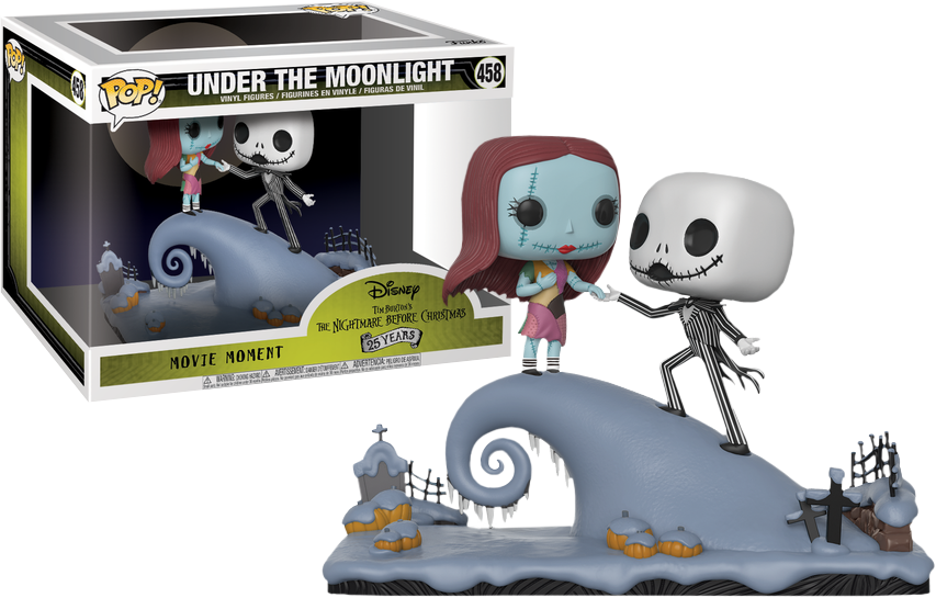 The Nightmare Before Christmas - Jack and Sally Under The Moonlight Movie  Moment Pop! Vinyl Figure 2-Pack