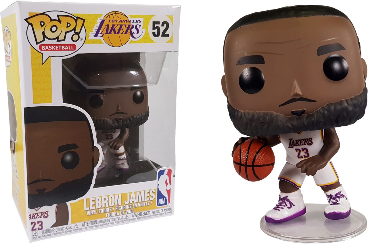 NBA Basketball - Lebron James L.A. Lakers White Uniform Pop! Vinyl Figure