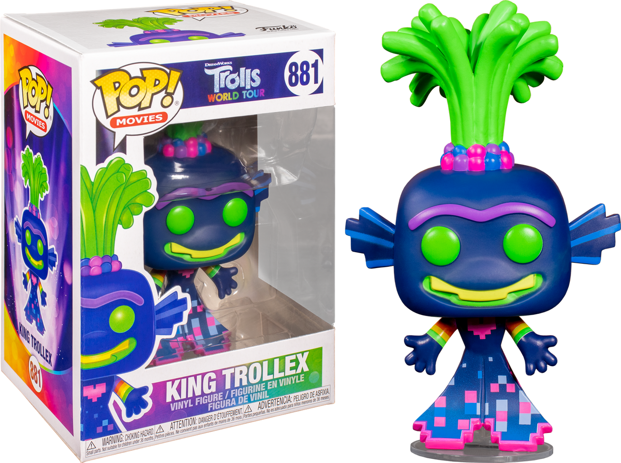 king trollex funko pop glow in the dark