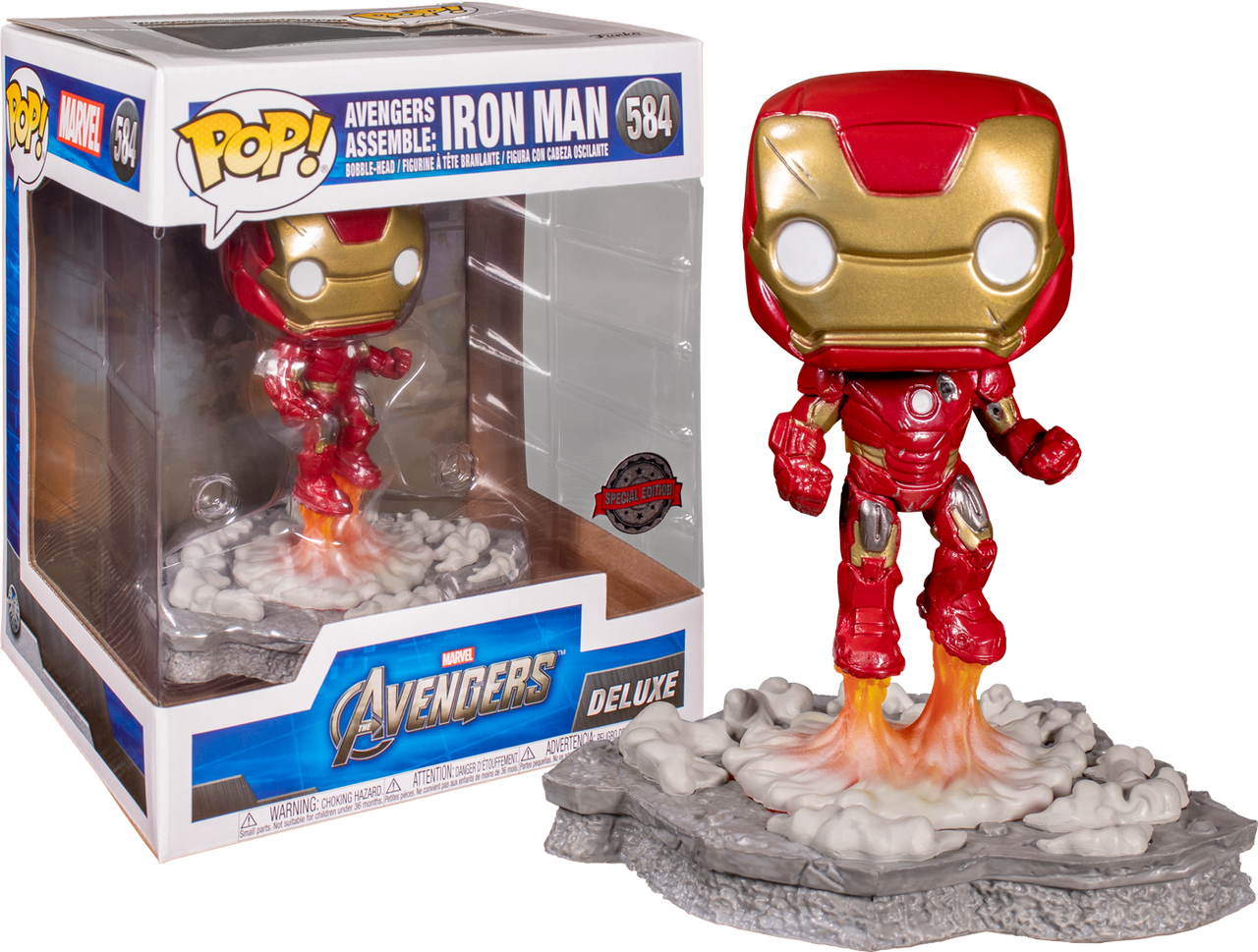 The Avengers Iron Man Avengers Assemble Diorama Deluxe Pop Vinyl Figure
