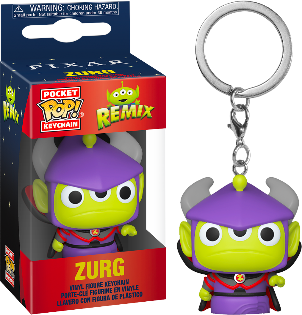 Pixar Alien Remix Zurg Pocket Pop Vinyl Keychain