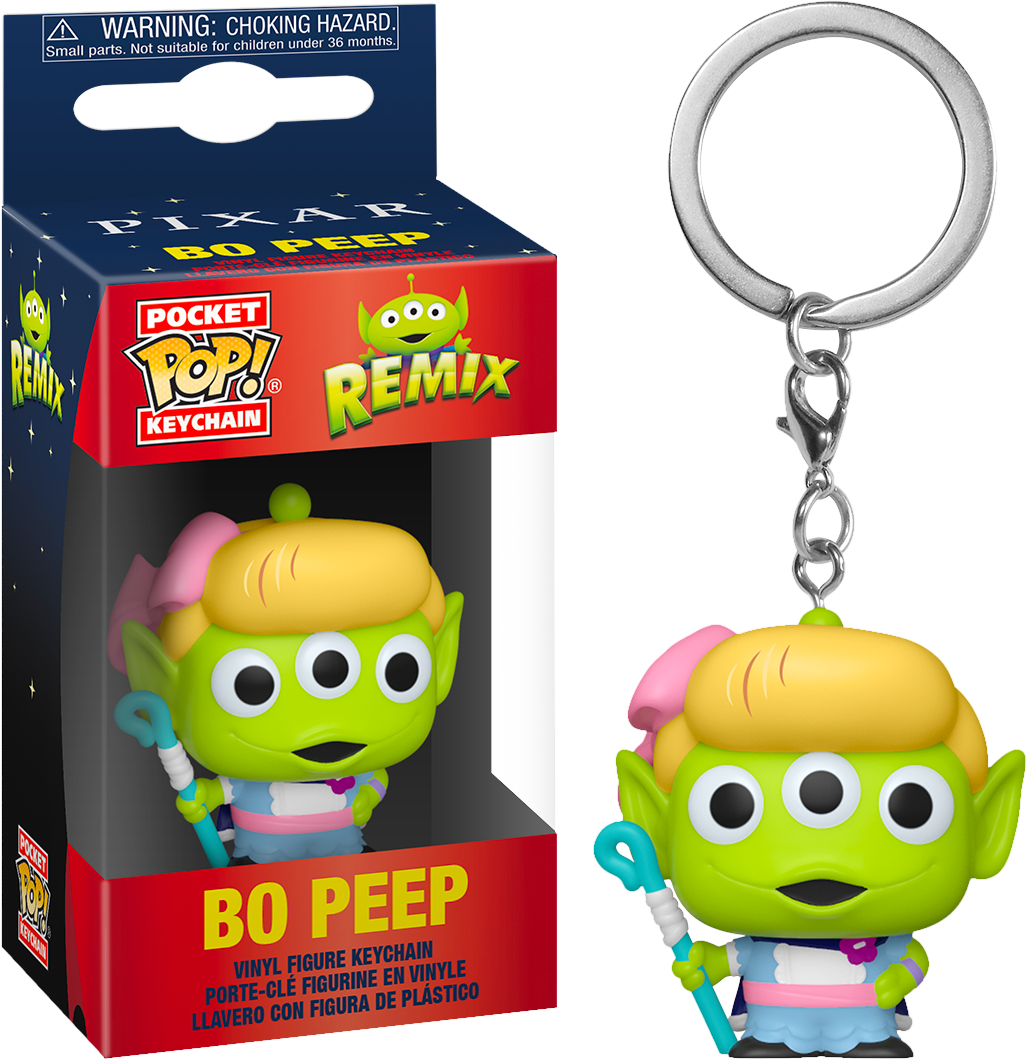 Pixar Alien Remix Bo Peep Pocket Pop Vinyl Keychain