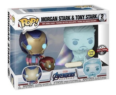 Avengers 4: Endgame - Hologram Tony Stark & Morgan with Helmet Pop! Vinyl Figure 2-Pack
