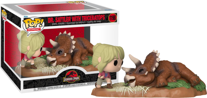 Jurassic Park - Dr. Ellie Sattler with Triceratops Movie Moments Pop! Vinyl  Figure