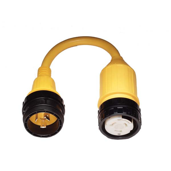 Marinco Pigtail Adapter, 50 Amp Locking to 30 Amp Shorepower