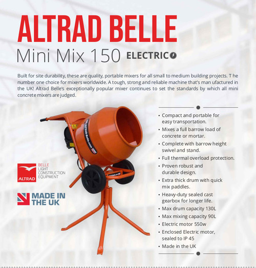 British Made Belle Minimix Cement Mixer
Brochure