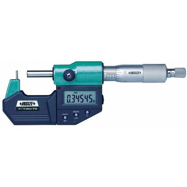 Type A INSIZE 3560-25E Electronic Spherical Anvil Tube Micrometer 0-1//0 mm-25 mm