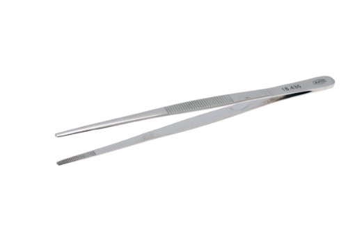 Aven 18432 Straight Serrated Tip Forcep 12/" Length Stainless Steel