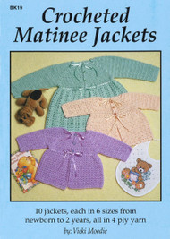 Image of Craft Moods book BK19 Crocheted Matinee Jackets by Vicki Moodie.
