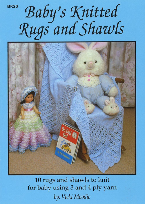 Image of Craft Moods book BK20 Baby’s Knitted Rugs and Shawls by Vicki Moodie.