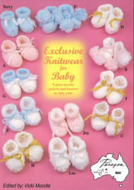 Cover image of Paragon Book PARK03 Exclusive Knitwear for Babies, showing 12 bootee projects.