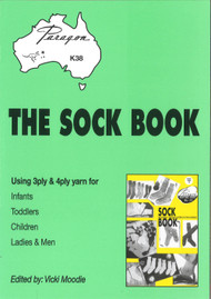 Image of front cover of Australian Paragon knitting book PARK38 The Sock Book, edited by Vicki Moodie.