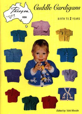 Cover image of Paragon baby knitting book PARK66 Cuddle Cardigans.