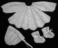 CMPATC011 Crocheted Rayon Baby Set