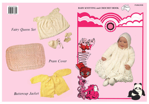  Cover image of Paragon heritage knitting book PARK202R Baby Knitting and Crochet Book.