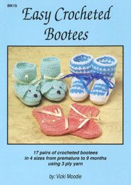 Image of Craft Moods book BK15 Easy Crocheted Bootees by Vicki Moodie.