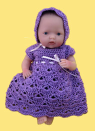 CMPATC055 Shell Pattern Outfit for 7.5" Mini La Newborn Baby Doll
