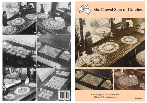 Cover image of Paragon heritage crochet book PARC133R, Six Cheval Sets to Crochet, edited by Vicki Moodie.