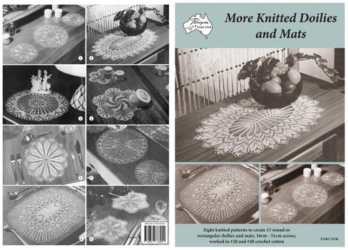 Cover image of Paragon heritage knitting book PARC151R More Knitted Doilies and Mats.