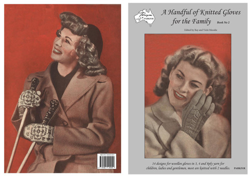 Image of front cover of Paragon heritage knitting book PARK51R A Handful of Knitted Gloves for the Family Book 2.