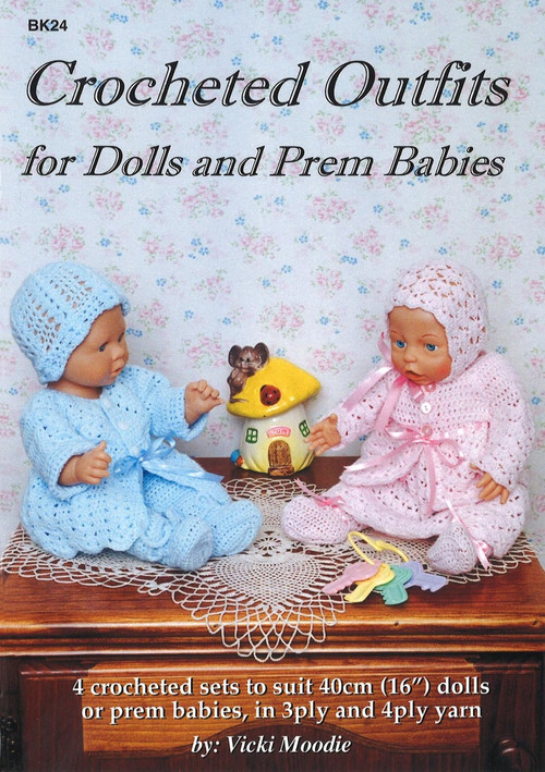 Image for Craft Moods book BK24 Crocheted Outfits for Dolls and Prem Babies by Vicki Moodie.