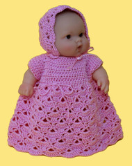 CMPATC064PDF Shell Pattern Outfit for 8" Berenguer Chubby Doll
