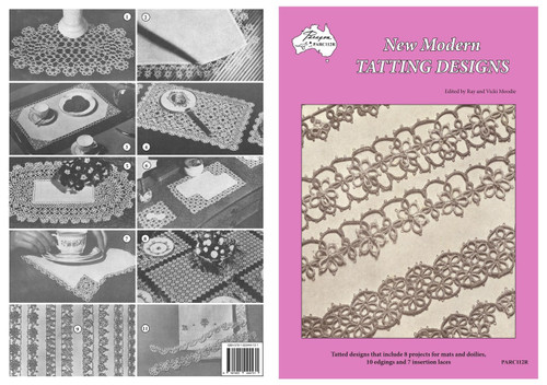 Cover image of Paragon heritage crochet book PARC112R New Modern Tatting Designs.