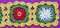 CMPATC091 Daisy Wheel Scarf - close up of joined daisy motifs made on a daisy wheel