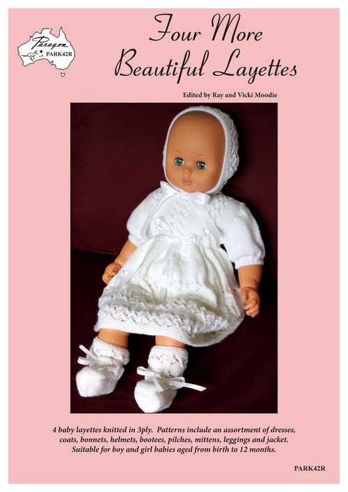 Front cover image of Paragon Knitting Book PARK42R Four More Beautiful Layettes.