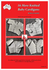 Front cover image of Paragon Heritage series Baby knitting book PARK217R, 16 More Knitted Baby Cardigans.