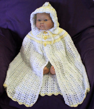 Craft Moods crochet pattern by Vicki Moodie, CMPATC100 Hooded Carrying Cape with circular bodice